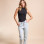 Τζιν παντελόνι MUM FIT με στρας