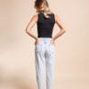 Τζιν παντελόνι MUM FIT με στρας