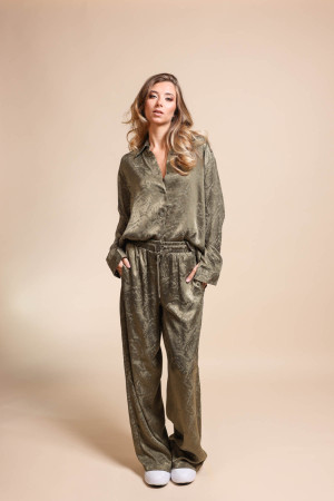 Σετ πουκάμισο παντελόνα με σχέδιο σατέν