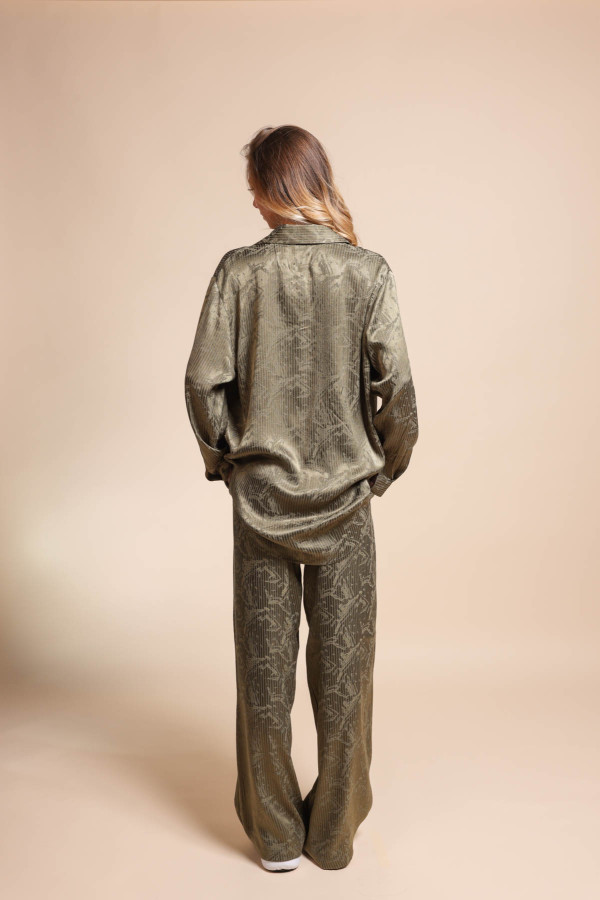 Σετ πουκάμισο παντελόνα με σχέδιο σατέν
