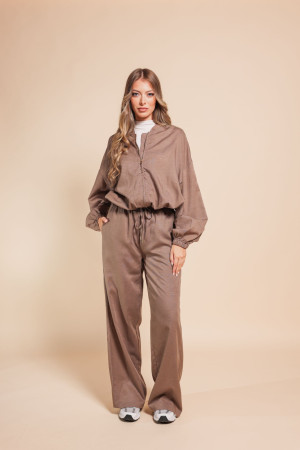 Λινό Σετ με Ζακέτα -παντελόνα