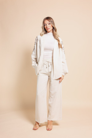 Λινό Σετ Κιμονό-Παντελόνα
