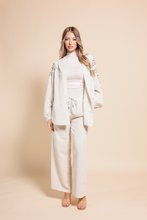 Λινό Σετ Κιμονό-Παντελόνα