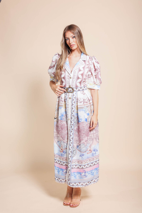 Vintage Maxi Shirt Dress