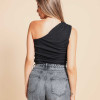 Μπλούζα one shoulder με στρας 