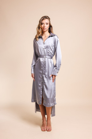 Φόρεμα midi σατέν