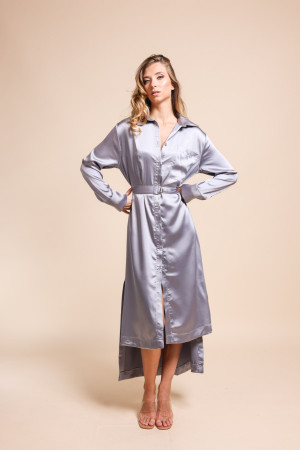 Φόρεμα midi σατέν