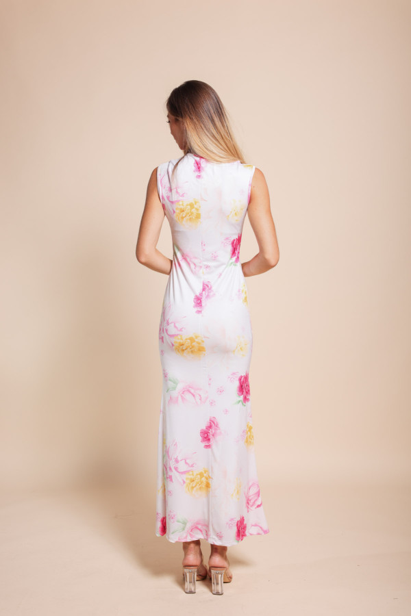 Φόρεμα Αμάνικο Μaxi Floral